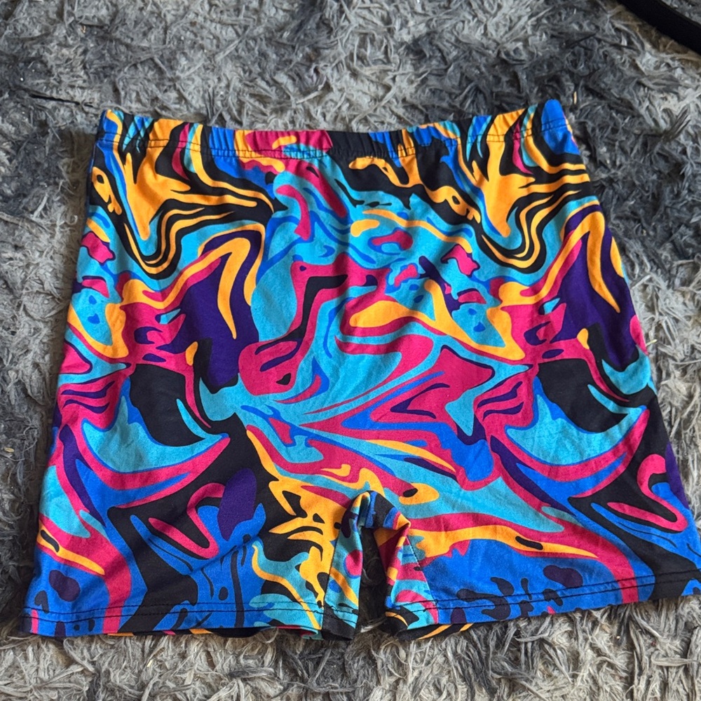 Vibrant Abstract Patterned Shorts